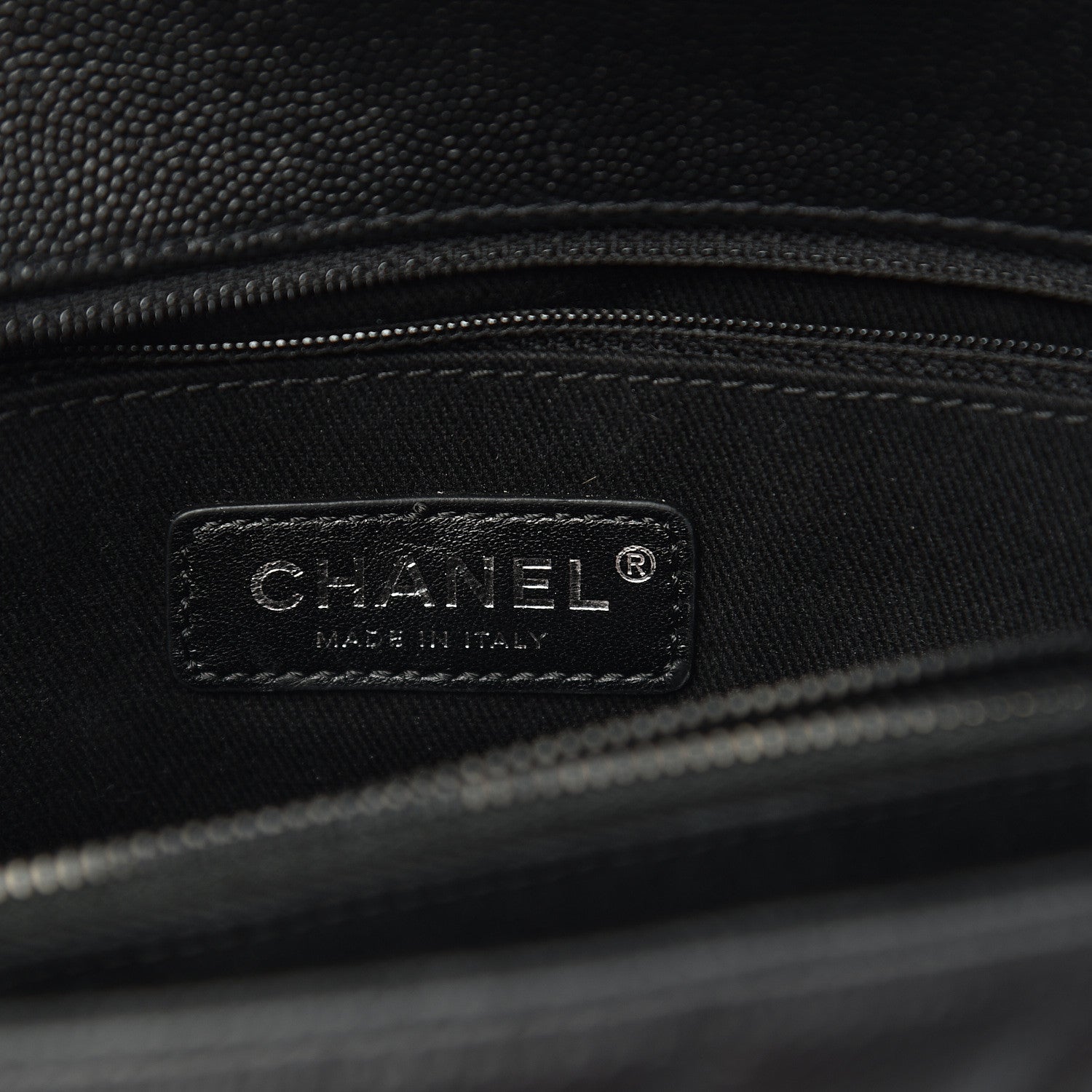 Chanel Caviar Chevron Quilted Small Coco Handle Flap So Black 6 of 11