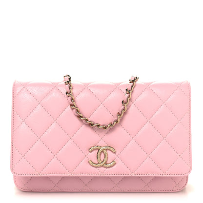 Chanel Caviar Quilted Wallet on Chain WOC Light Pink 1 of 11