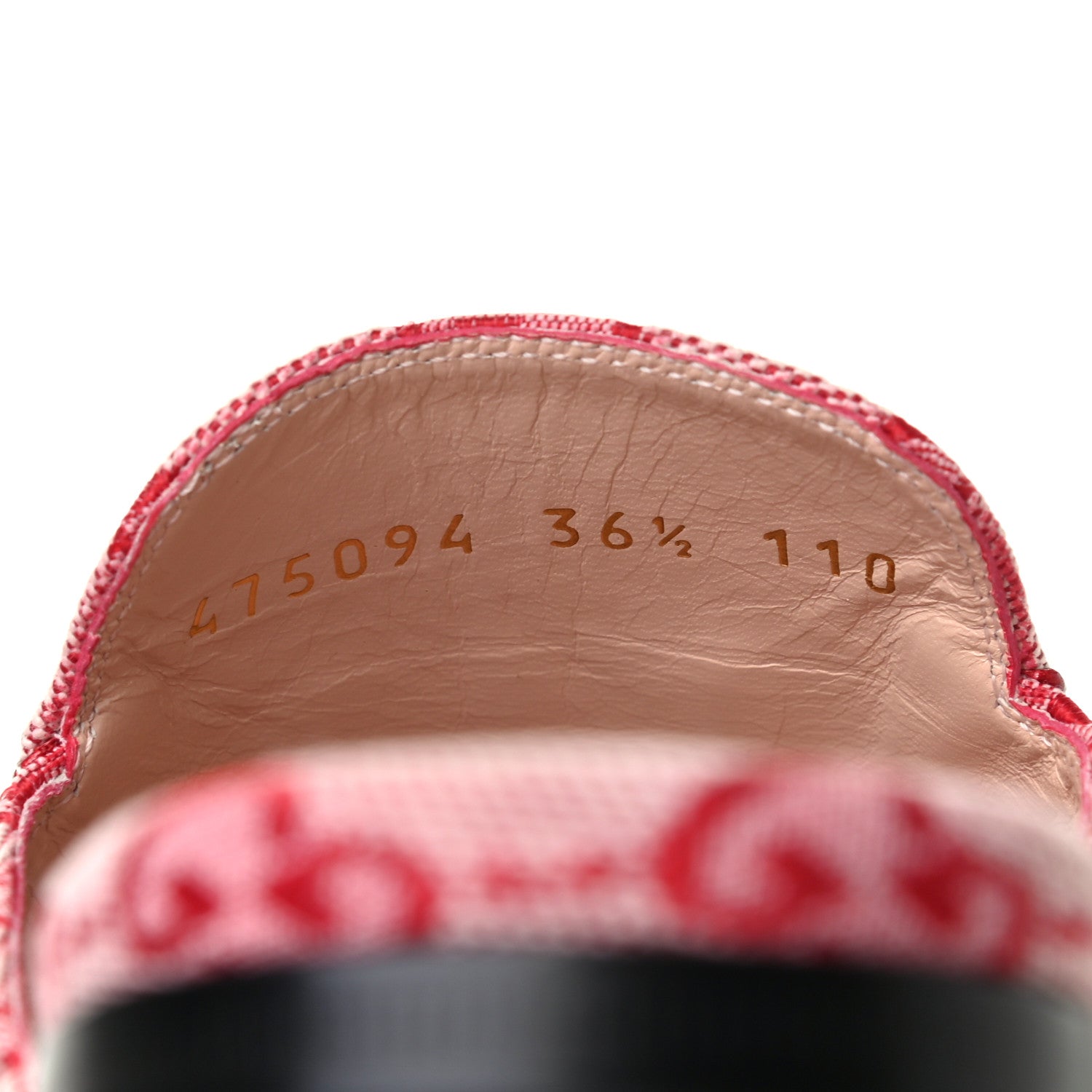 Gucci Canvas GG Monogram Horsebit Womens Princetown Slippers 36.5 Gardenia Hibiscus Red 7 of 7