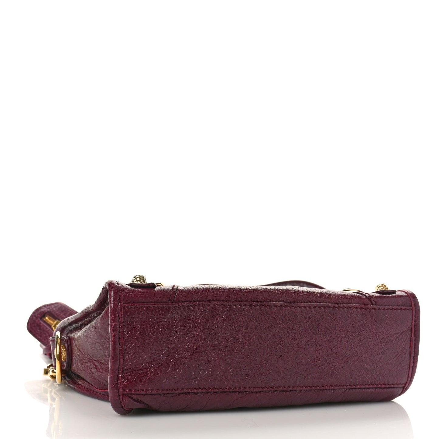 Agneau Giant 12 Gold Hardware Mini City Violet Prune