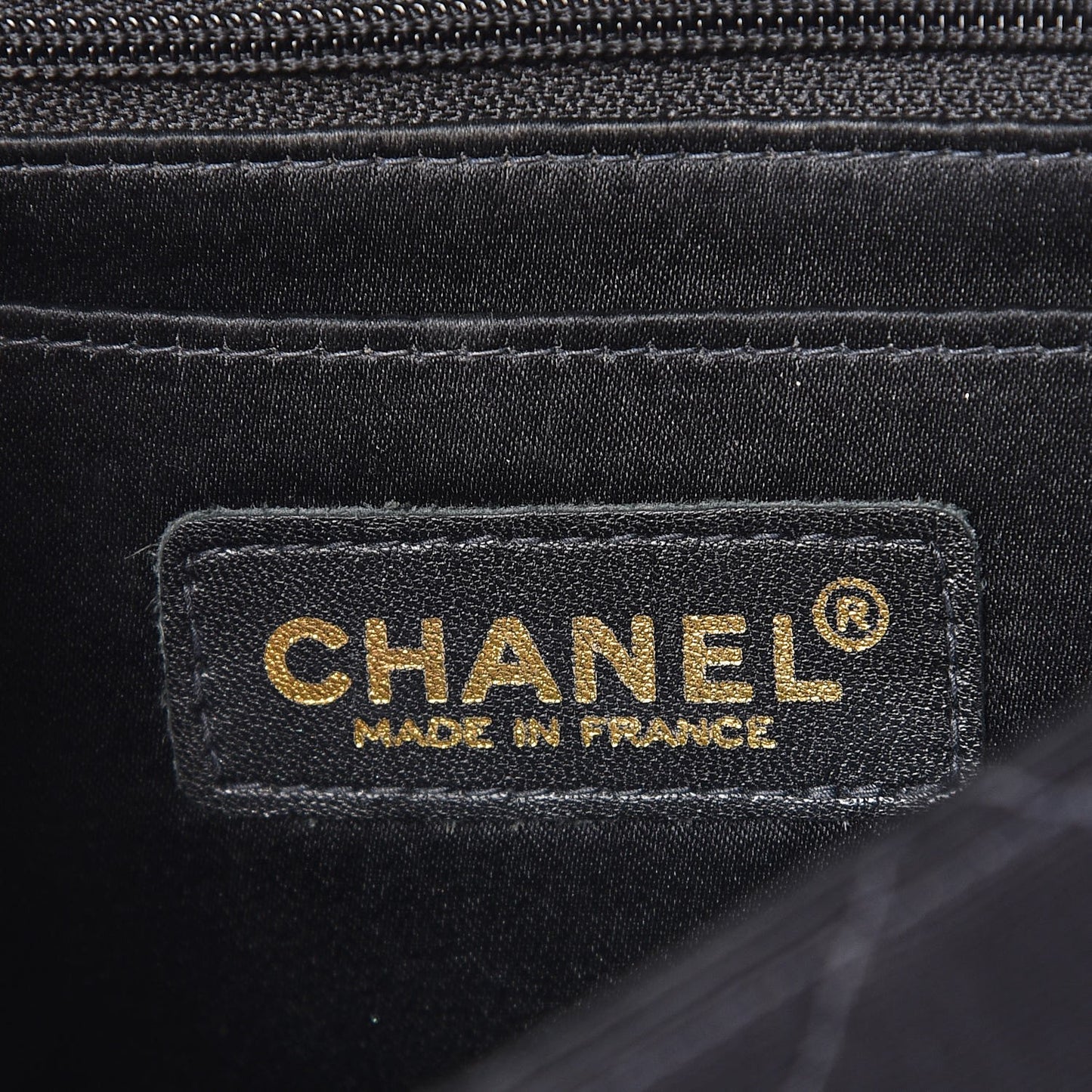 Grosgrain Quilted Mini Square Flap Black