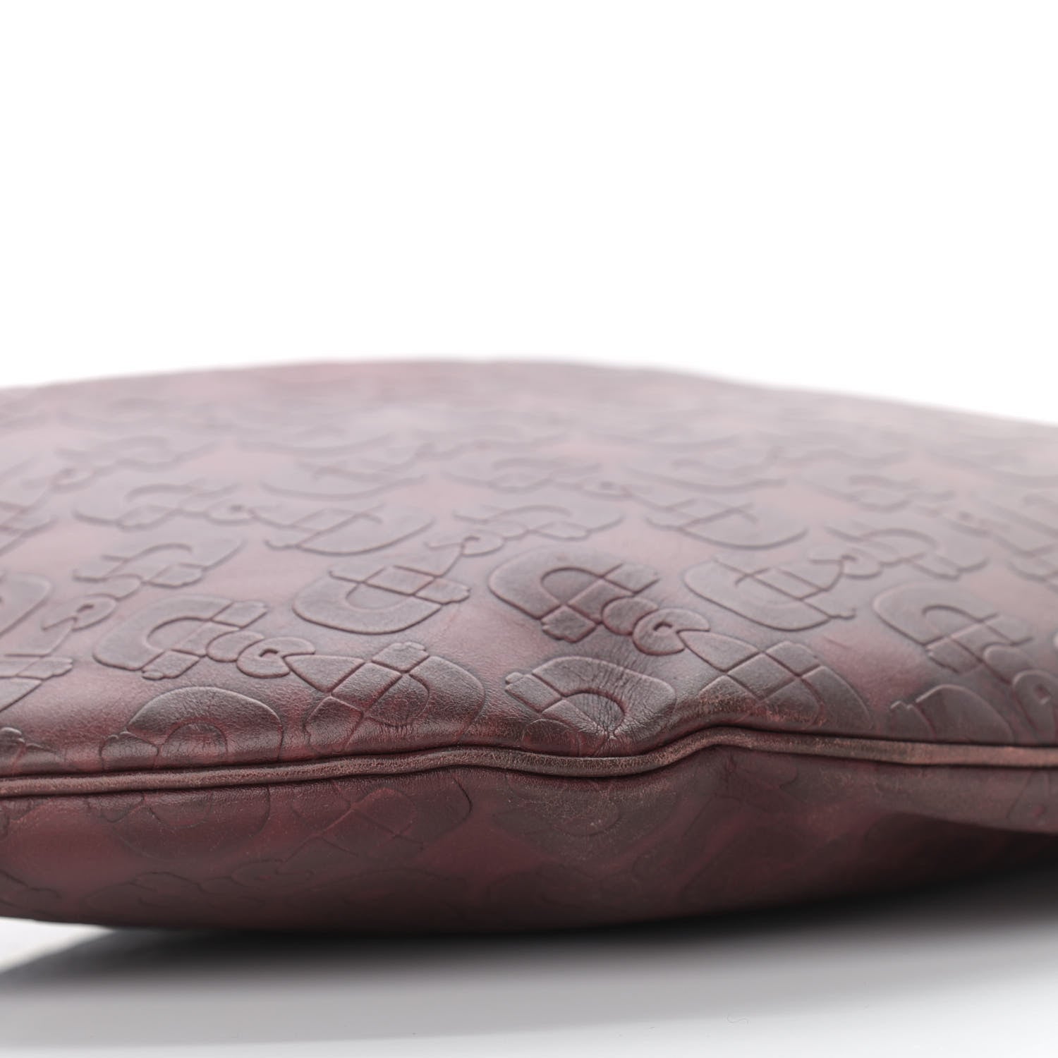 Gucci Calfskin Horsebit Embossed Glam Hobo Burgundy 8 of 14