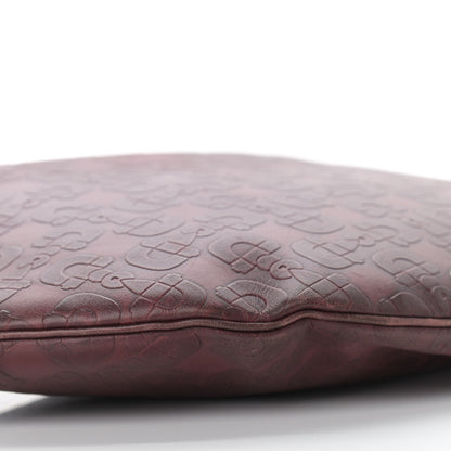Gucci Calfskin Horsebit Embossed Glam Hobo Burgundy 8 of 14