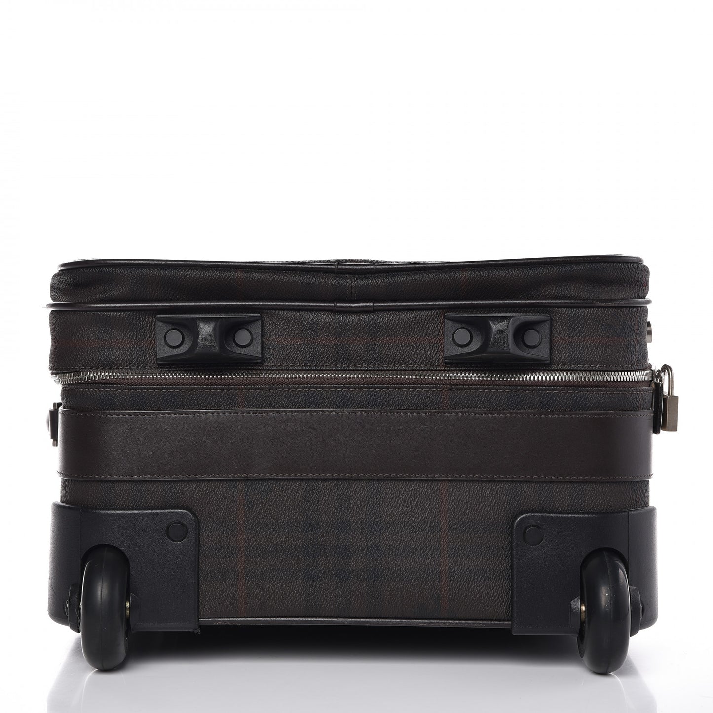 Smoked Haymarket Check Carry-On Suitcase Chocolate