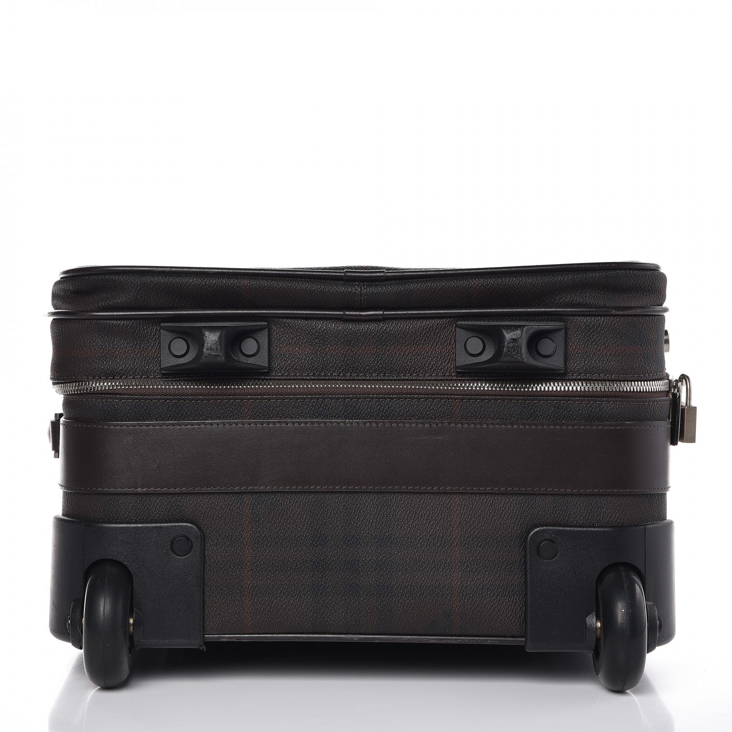 Burberry Smoked Haymarket Check Carry-On Suitcase Chocolate 9 of 13