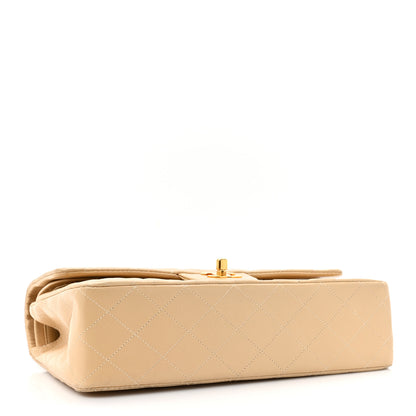 Chanel Lambskin Quilted Medium Double Flap Beige 4 of 17