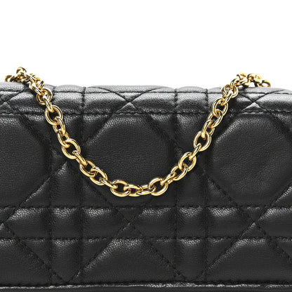 Christian Dior Lambskin Cannage Rendez-vous Chain Wallet Black 8 of 10