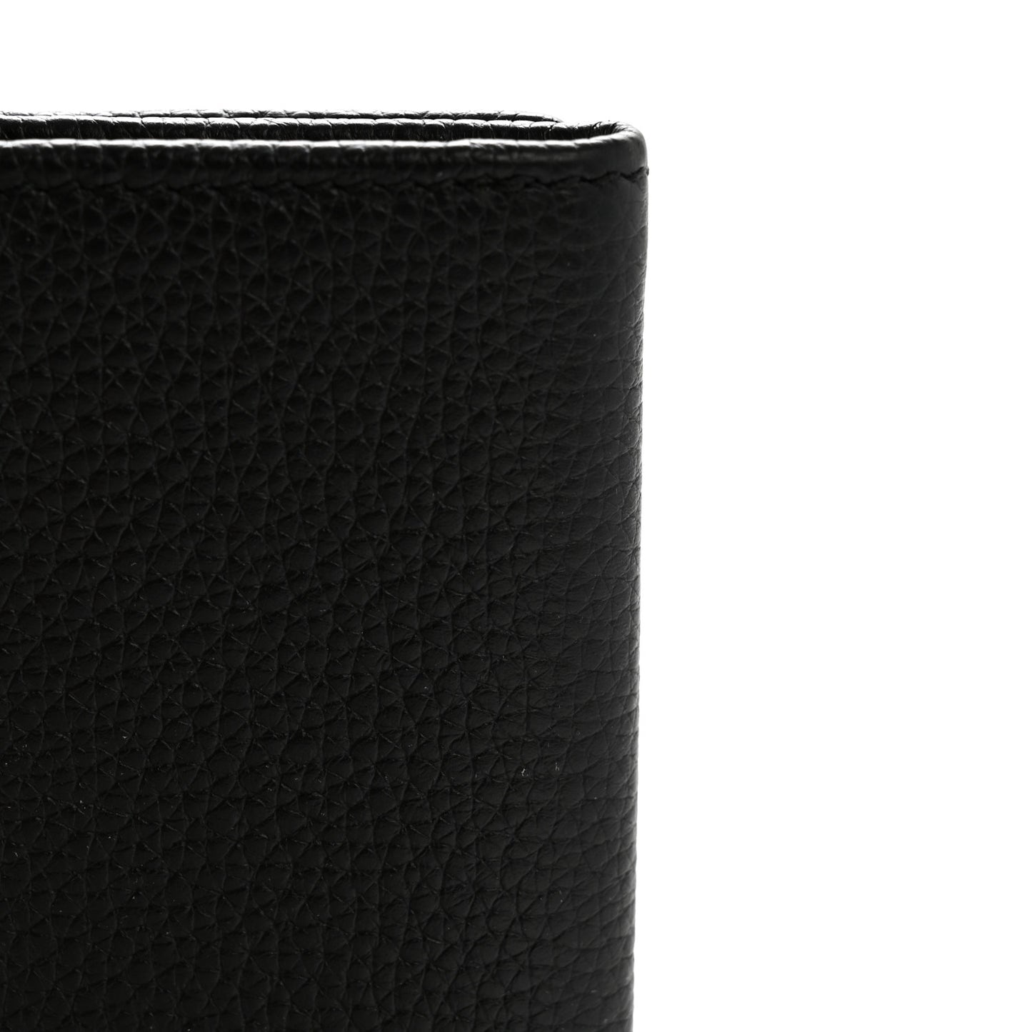 Pebbled Calfskin Bi-Color GG Marmont Card Case Black Rosso Ancora
