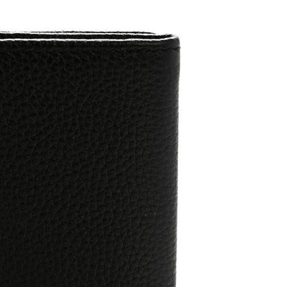 Gucci Pebbled Calfskin Bi-Color GG Marmont Card Case Black Rosso Ancora 9 of 10