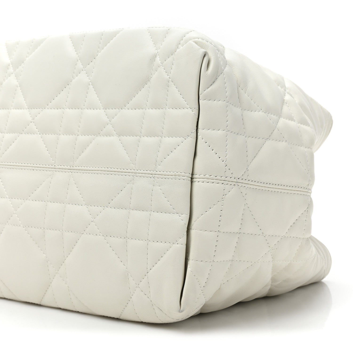 Christian Dior Calfskin Macrocannage Medium Toujours White White 10 of 14