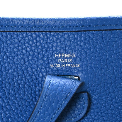 Hermes Taurillon Clemence Evelyne TPM Bleu Zellige 6 of 9