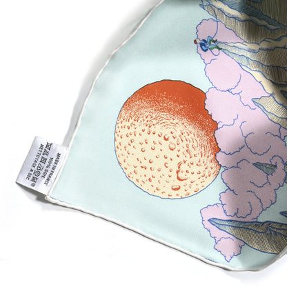 Hermes Silk Cosmographia Universalis Scarf 90 Turquoise Jaune Rose 3 of 5