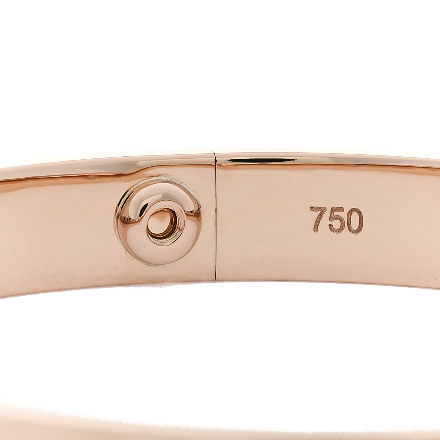 Cartier 18K Pink Gold 4 Diamond LOVE Bracelet 16 6 of 8