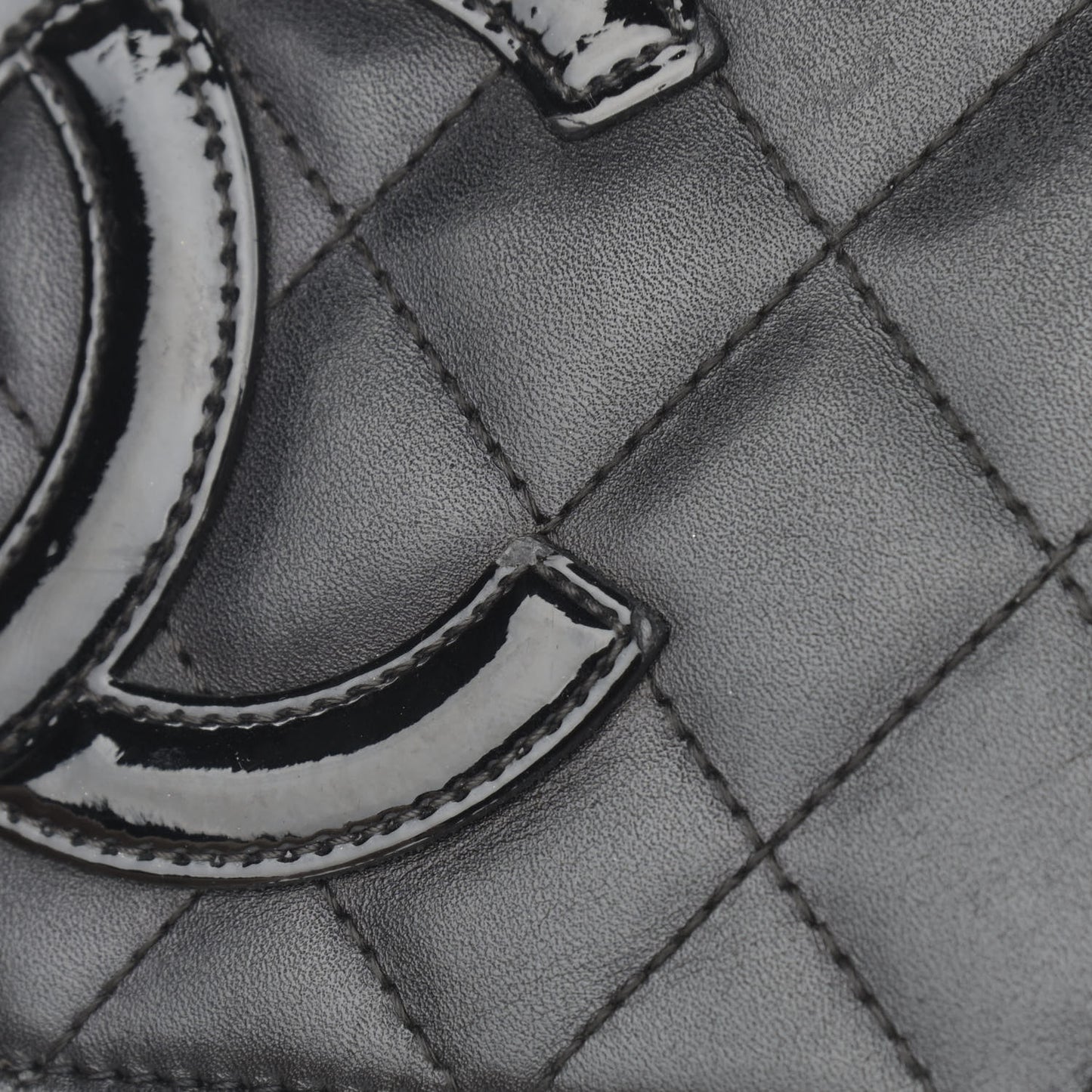 Calfskin Quilted Cambon Wallet On Chain WOC Black