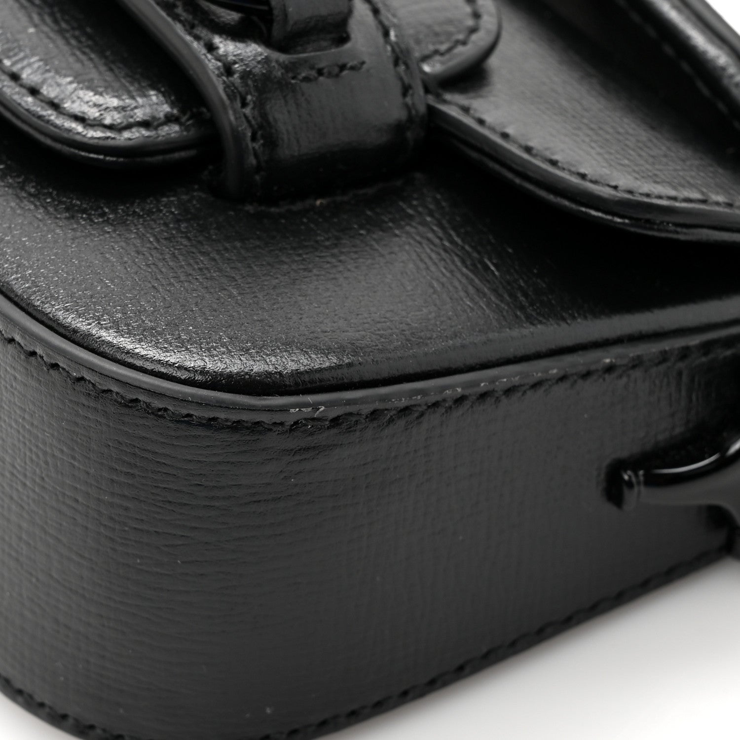 Gucci Azalea Calfskin Web Horsebit 1955 Wallet On Strap Black 12 of 12