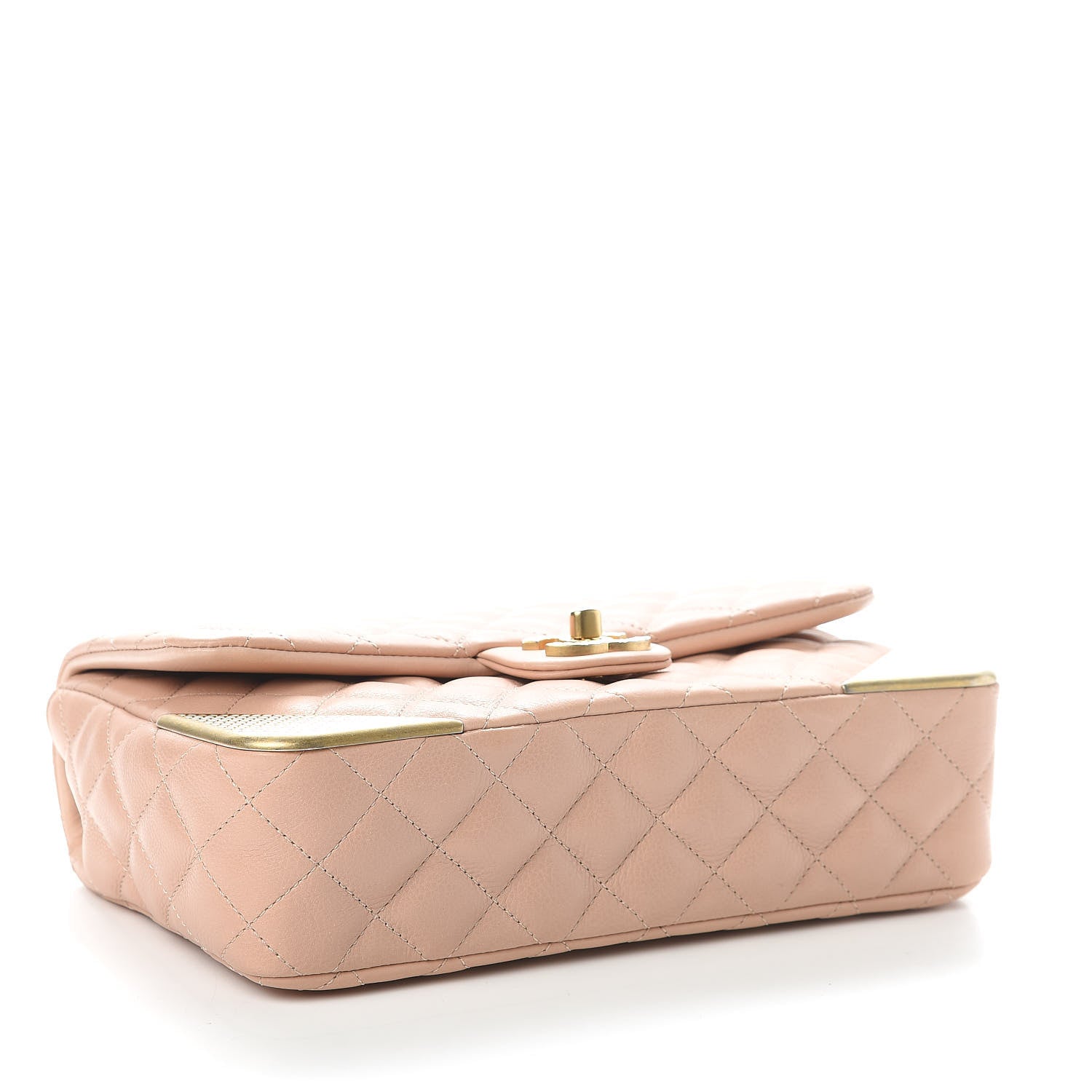 Chanel Calfskin Quilted Rock The Corner Flap Beige 4 of 11