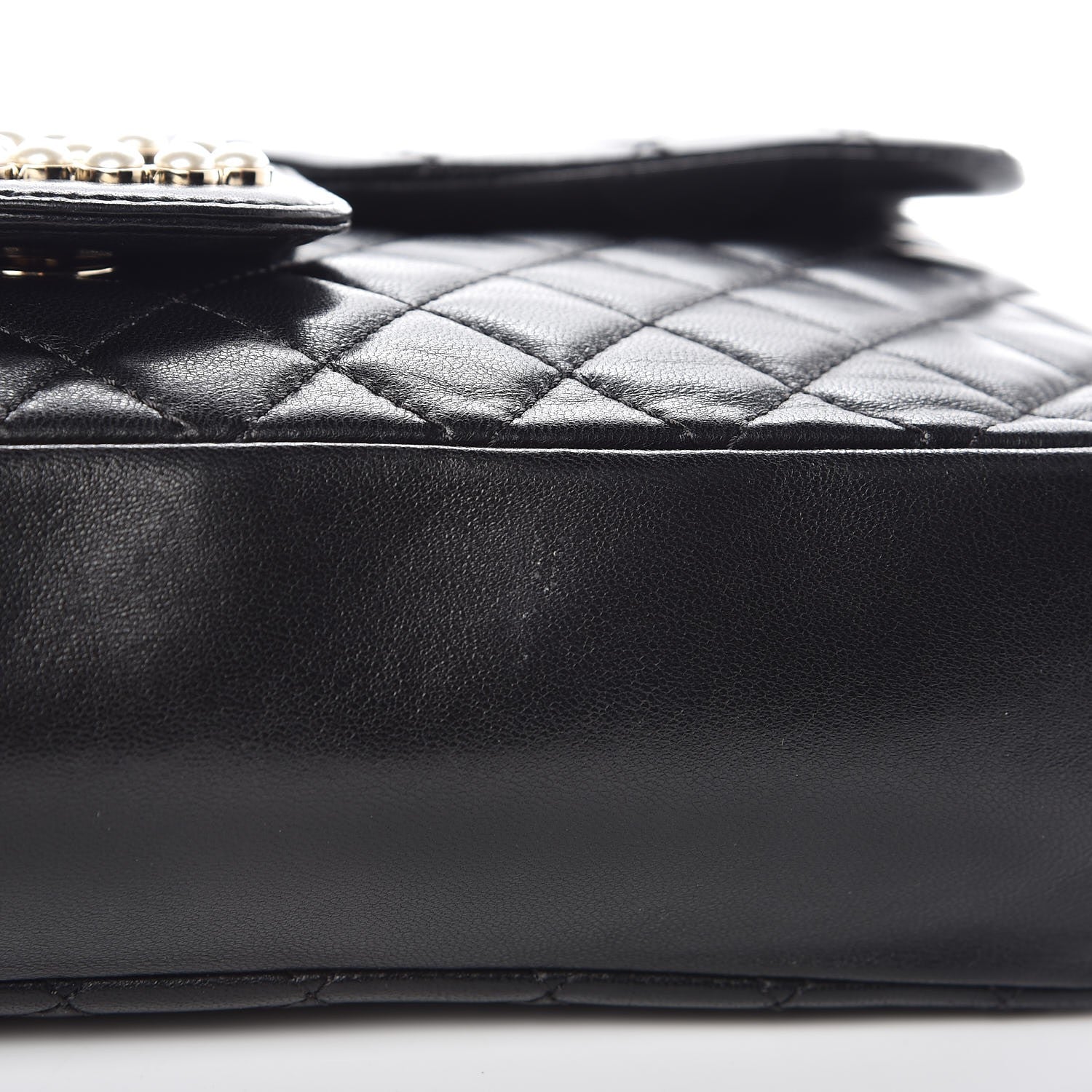 Chanel Lambskin Quilted Medium Westminster Pearl Flap Black 8 of 8