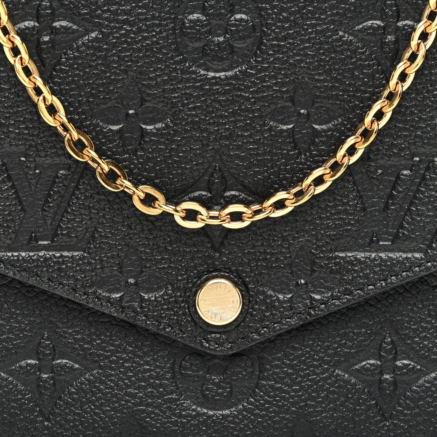 Louis Vuitton Empreinte Pochette Felicie Chain Wallet Black 7 of 9