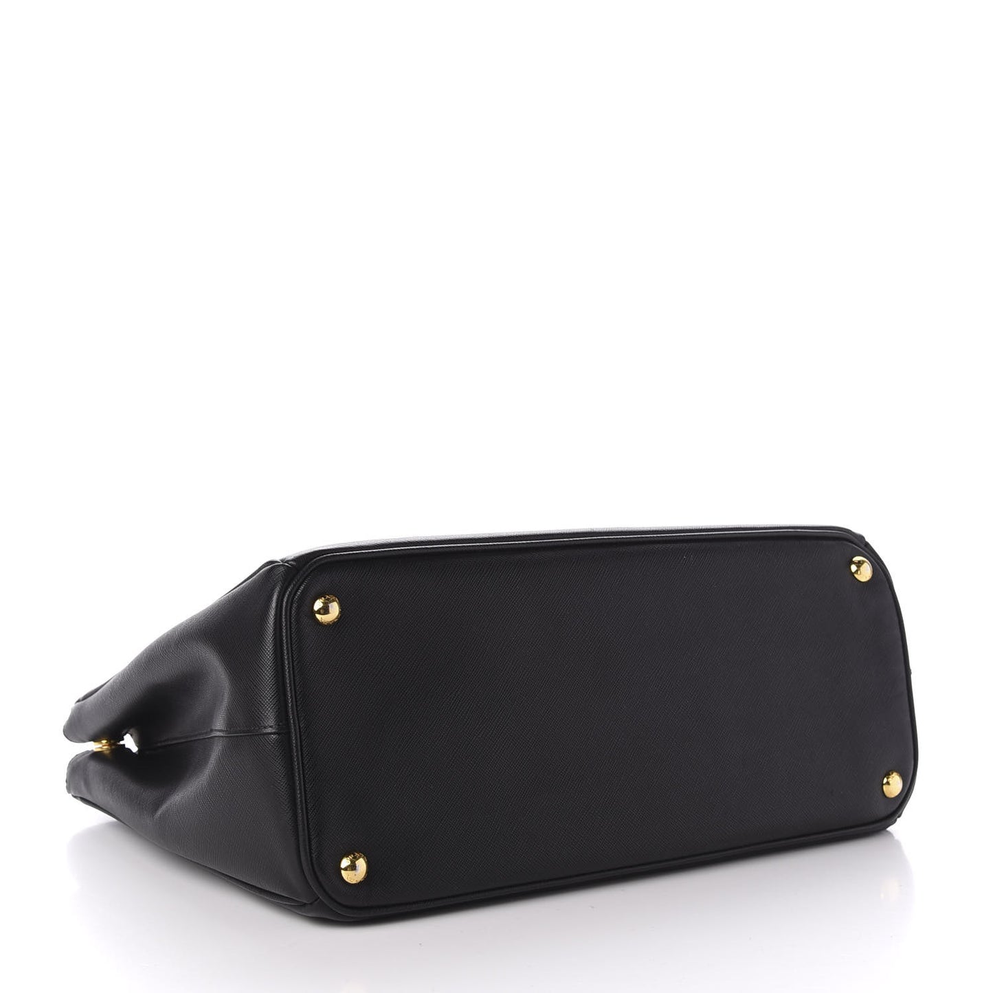 Saffiano Large Galleria Double Zip Tote Black