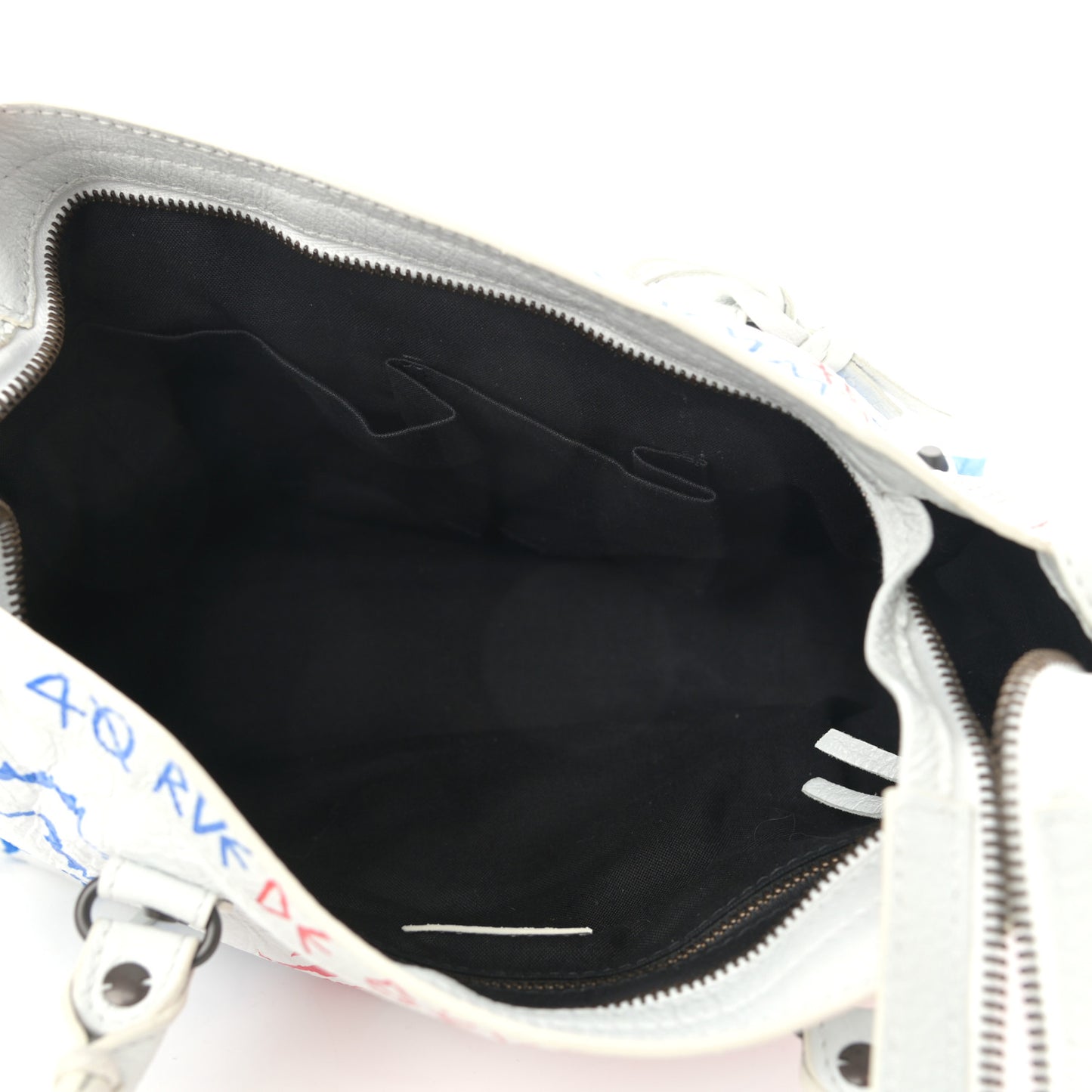 Agneau Graffiti All Over Classic Hardware S City White Bleu Rouge