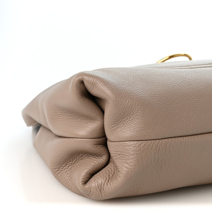 Gucci Grained Calfskin Softbit Maxi Shoulder Bag Taupe 10 of 11