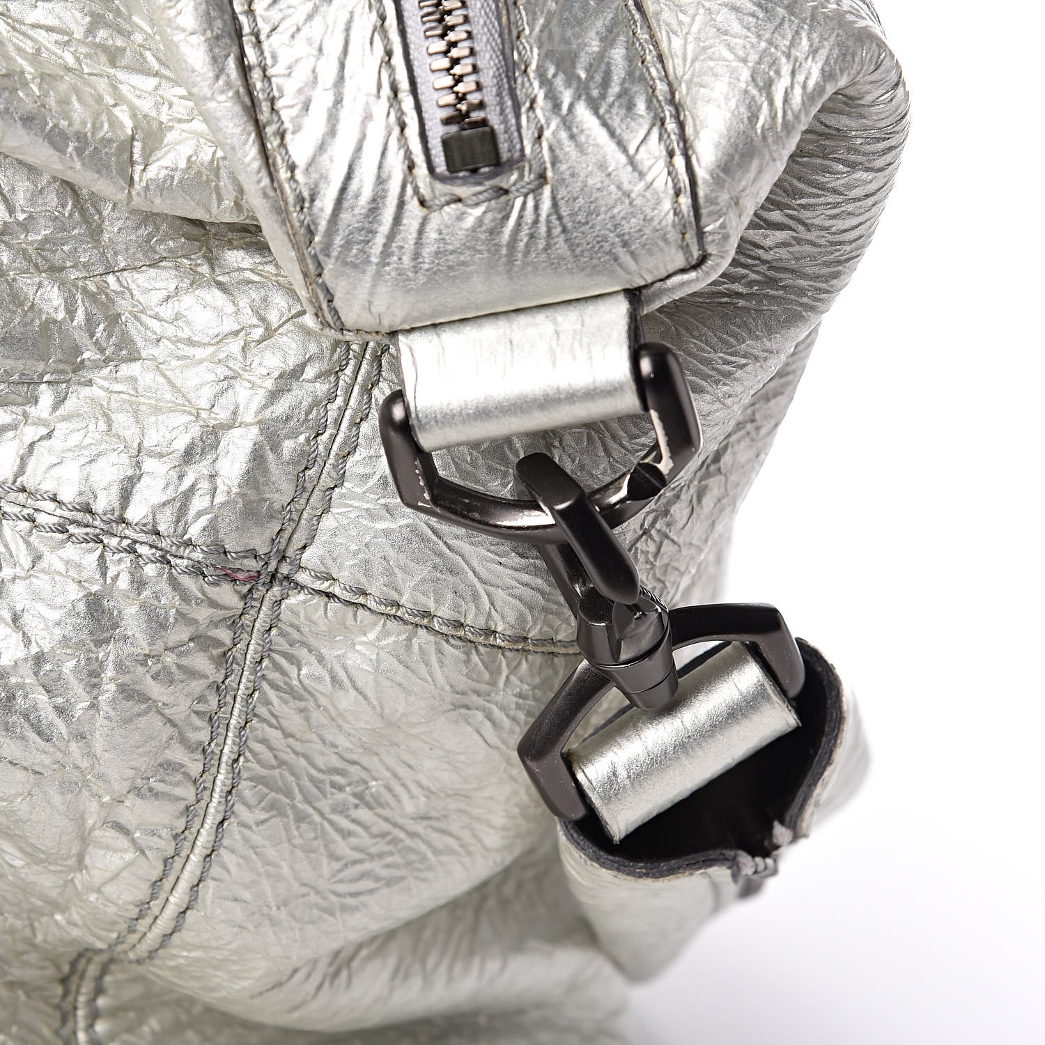 Givenchy Crinkled Patent Large Nightingale Silver 13 of 15