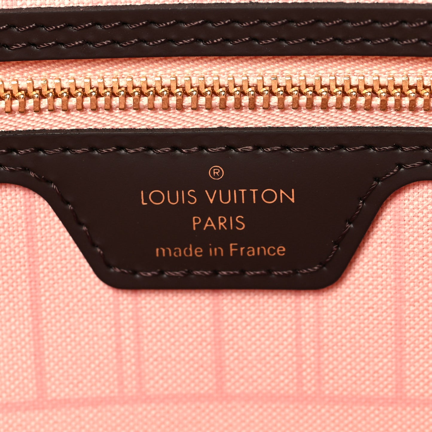 Damier Ebene Braided Neverfull MM Pink
