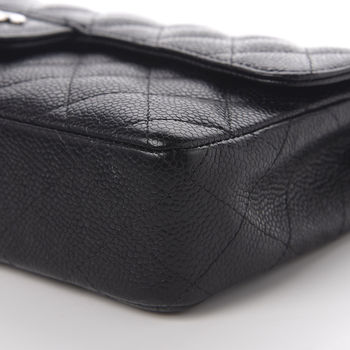 Caviar Quilted East West Flap Black