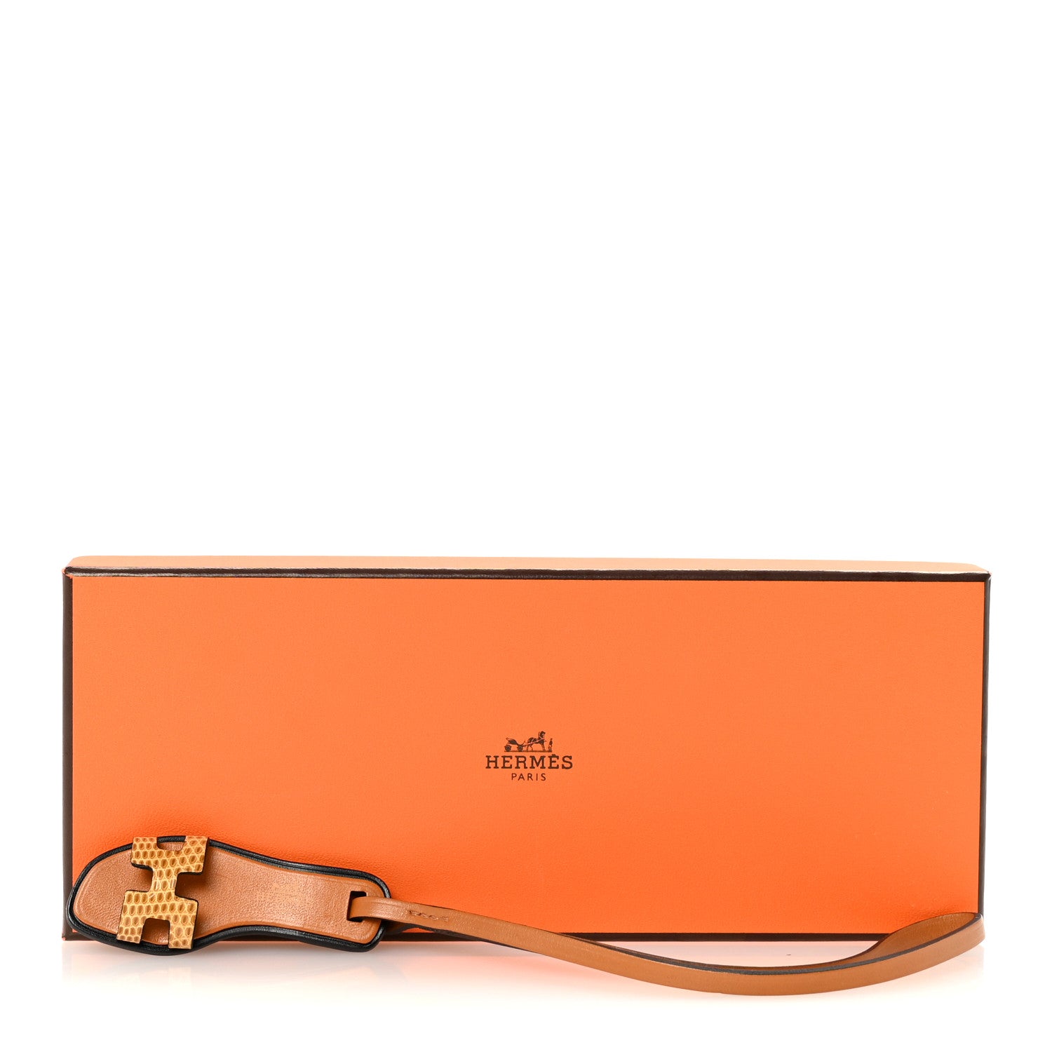 Hermes Lizard Butler Calfskin Hunter Oran Nano Bag Charm Sesame