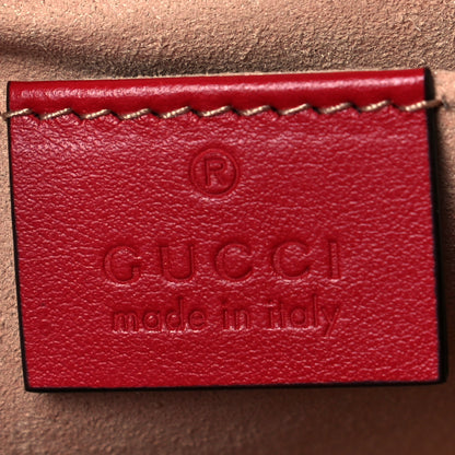 Gucci Calfskin Matelasse Mini GG Marmont Shoulder Bag Hibiscus Red 5 of 13
