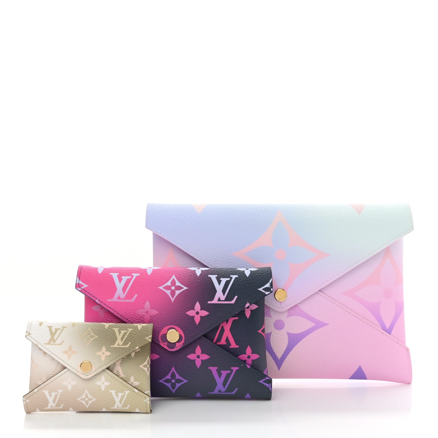 Louis Vuitton Monogram Giant Spring In The City Kirigami Pochette Set Sunrise Pastel Midnight Fuchsia Sunset Kaki 1 of 9