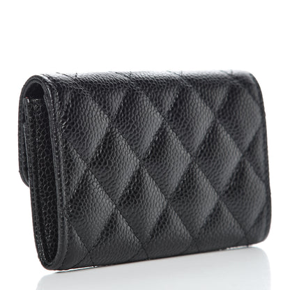 Chanel Caviar Quilted Flap Card Holder Black 3 of 9