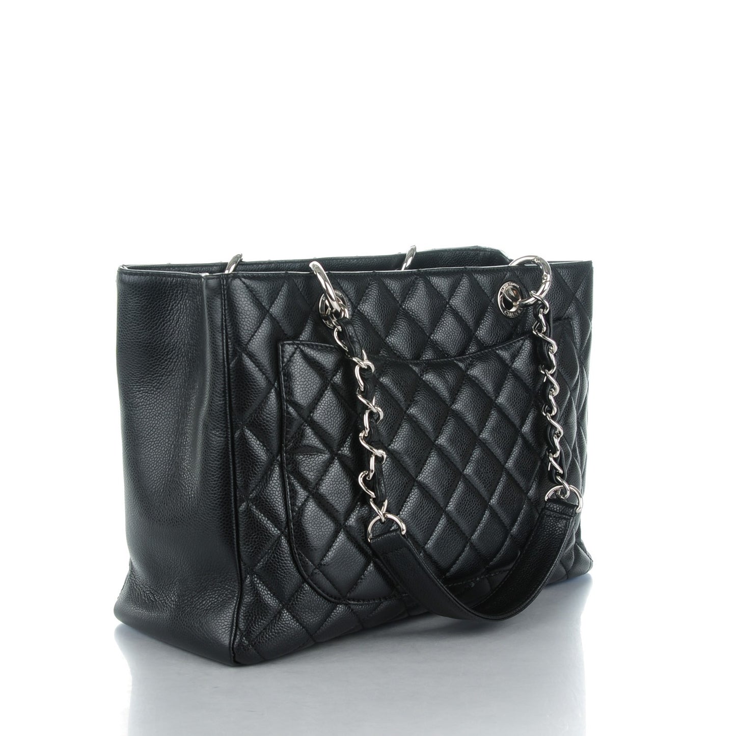 Caviar Quilted Grand Shopping Tote GST Black