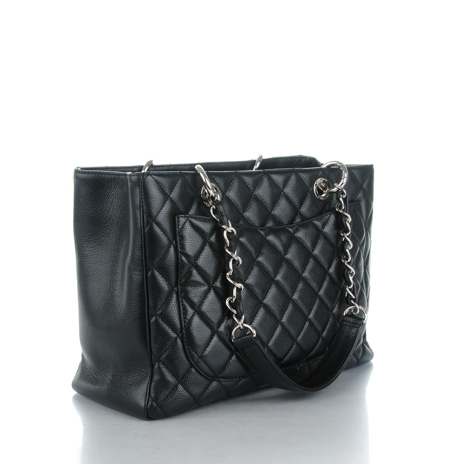 Chanel Caviar Quilted Grand Shopping Tote GST Black 3 of 7