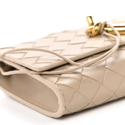 Bottega Veneta Nappa Intrecciato Andiamo Pouch On Strap Ecru 8 of 9