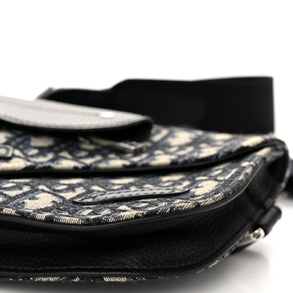 Christian Dior Oblique Saddle Messenger Pouch Beige Black 10 of 10
