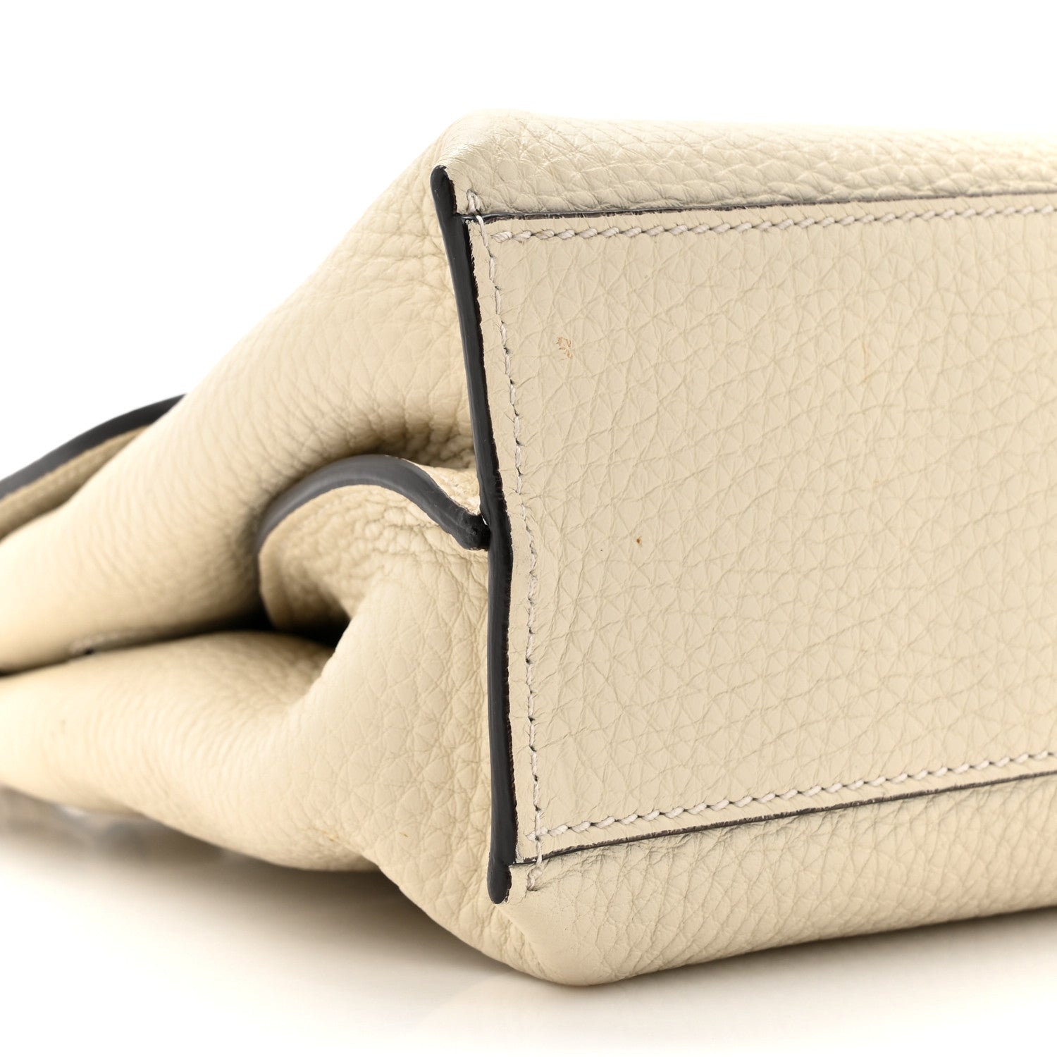 Gucci Cellarius Calfskin Small Bamboo Daily Top Handle Bag Mystic White 9 of 12