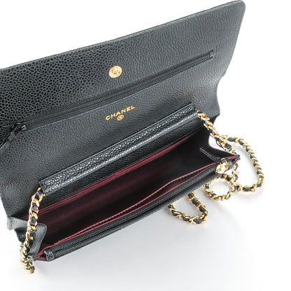Chanel Caviar Quilted Wallet On Chain WOC Black 5 of 8