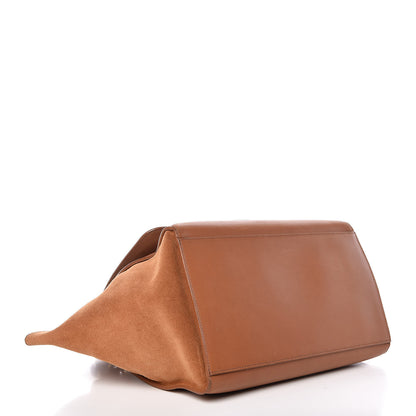 Celine Natural Calfskin Suede Medium Trapeze Tan 4 of 22