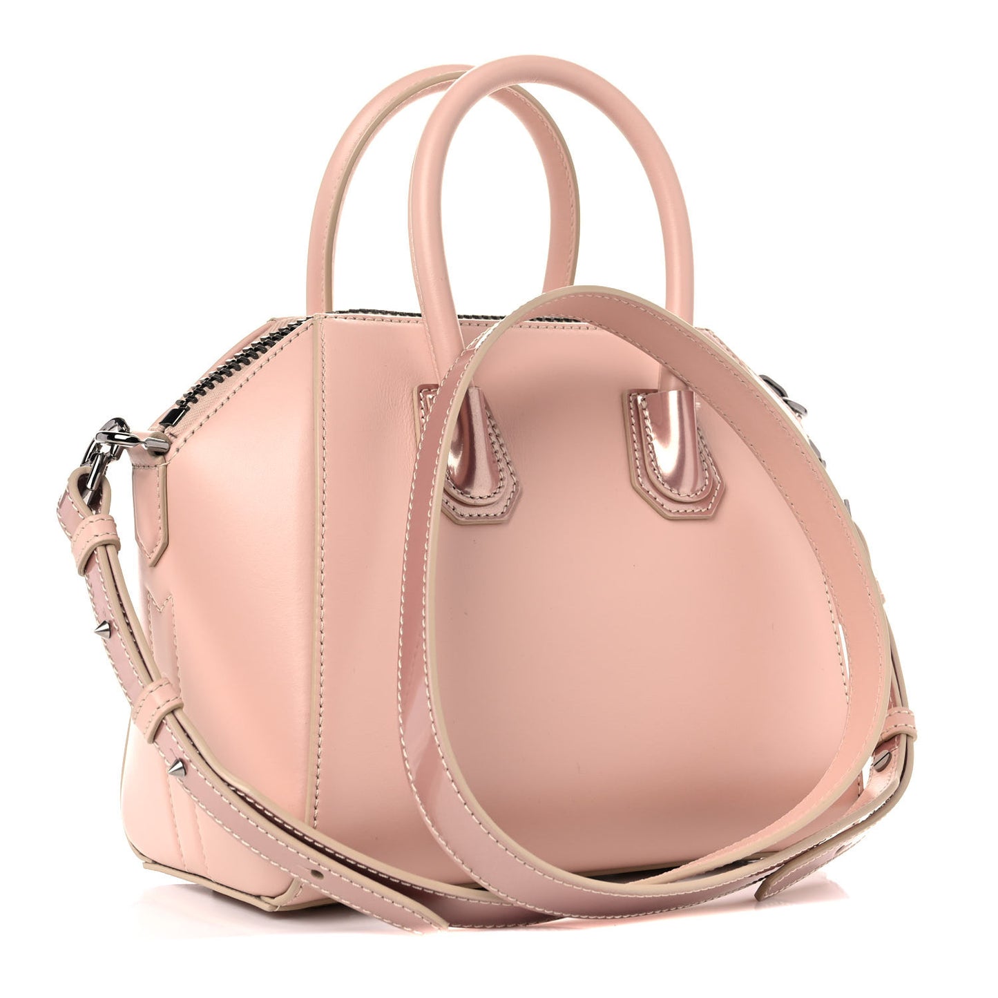 Metallic Calfskin Mini Antigona Light Pink