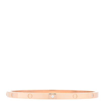 Cartier 18K Pink Gold 6 Diamond Small LOVE Bracelet 16 2 of 5