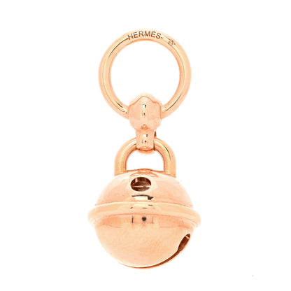 Hermes Rose Gold Plated Charms Grelot Twilly Ring 1 of 5
