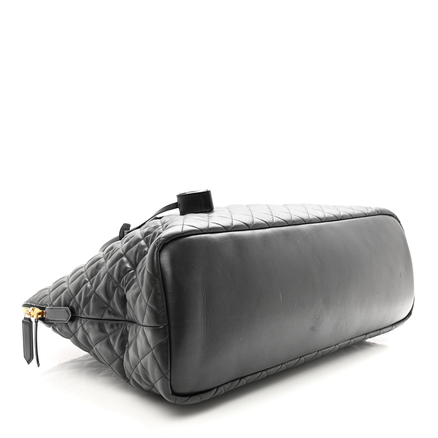 Calfskin Quilted ES Giant Travel Bag Black