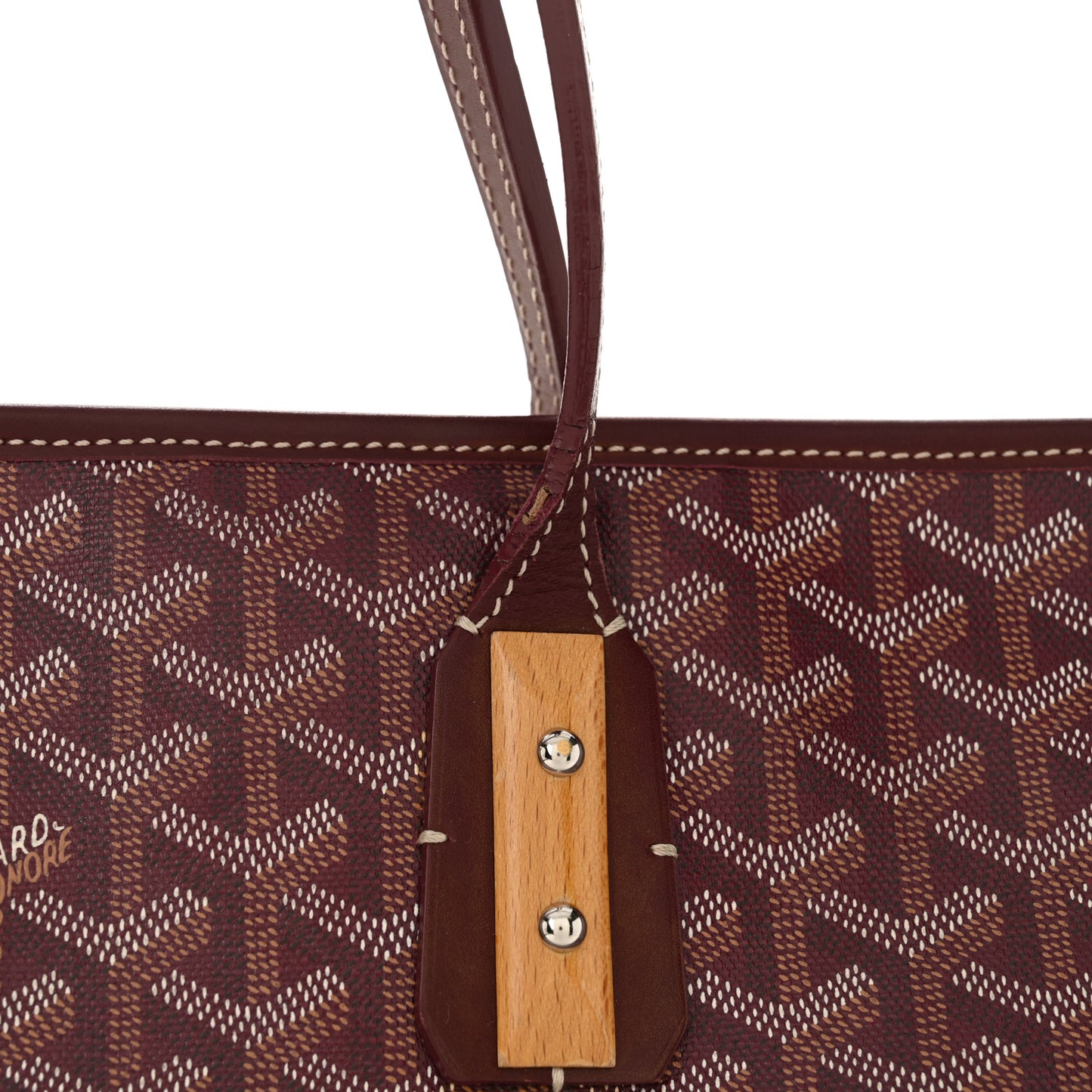 Goyardine Marquises Tote Burgundy