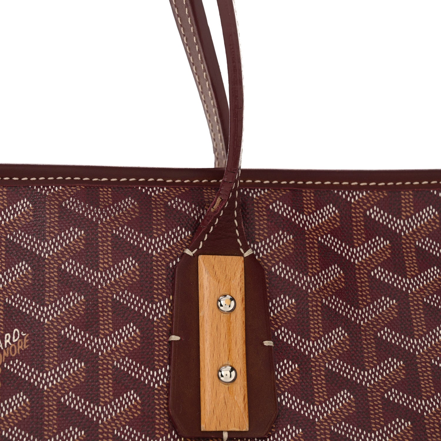 Goyard Goyardine Marquises Tote Burgundy 18 of 24
