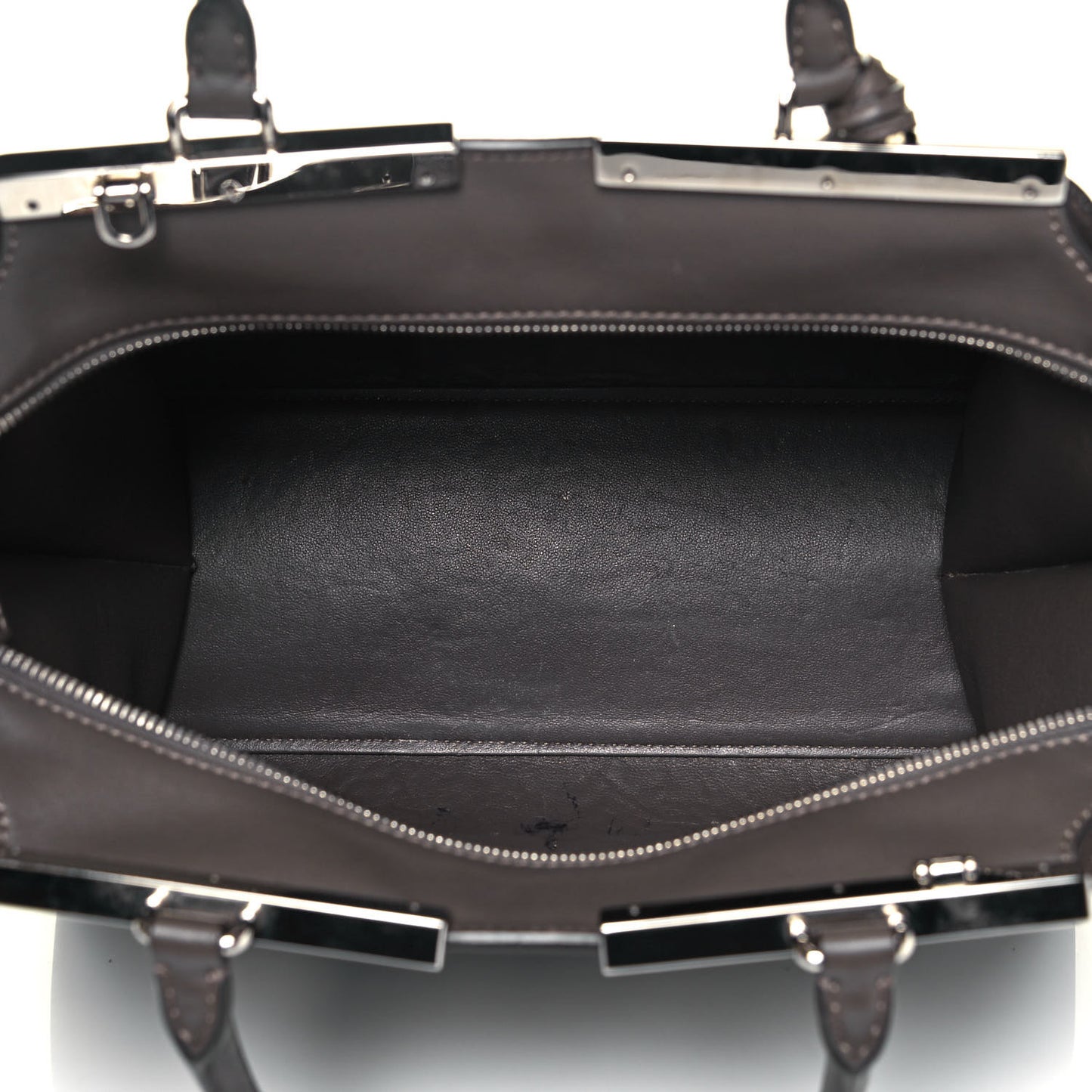 Vitello Pelo Flamingo Crocodile Embossed Petite 3Jours Tote Carbone
