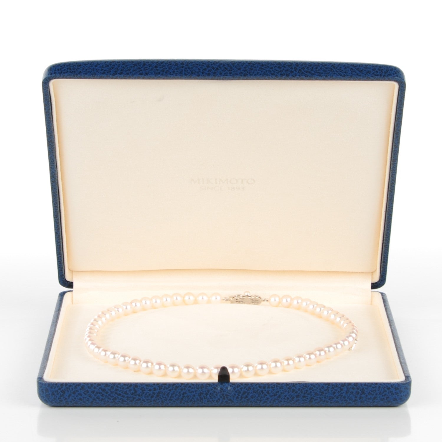 Mikimoto 18K White Gold Akoya Pearl 7-7.5mm Strand Necklace 16" 7 of 7