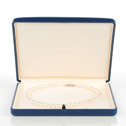 Mikimoto 18K White Gold Akoya Pearl 7-7.5mm Strand Necklace 16" 7 of 7