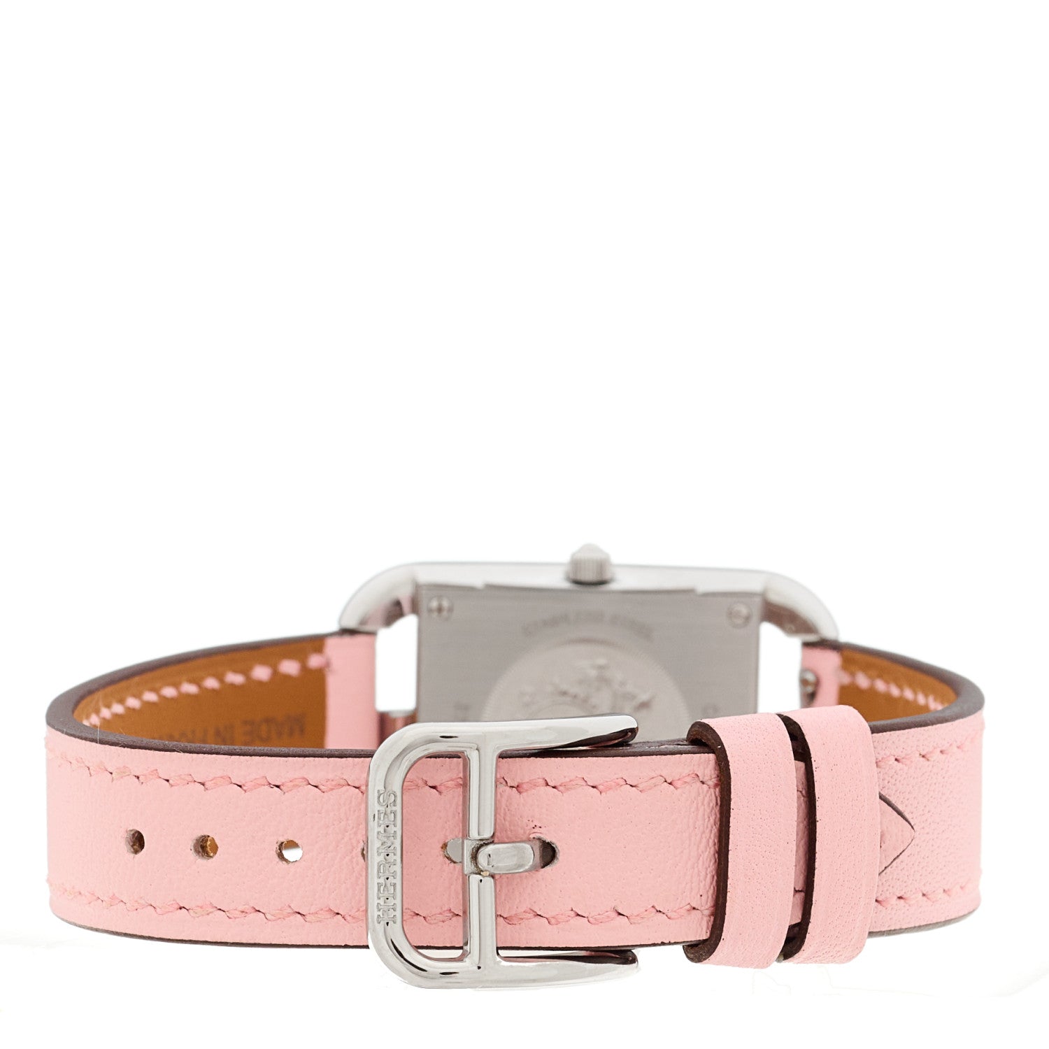 Hermes Stainless Steel Swift Diamond Pink Sapphire Mother of Pearl 23mm Cape Cod Quartz Watch Rose Sakura 3 of 5