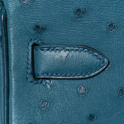 Hermes Ostrich Birkin 30 Cobalt 16 of 45
